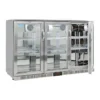 BACK BAR FRIDGE 3 HINGED DOOR - S/STEEL