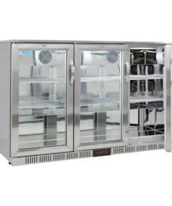BACK BAR FRIDGE 3 HINGED DOOR - S/STEEL