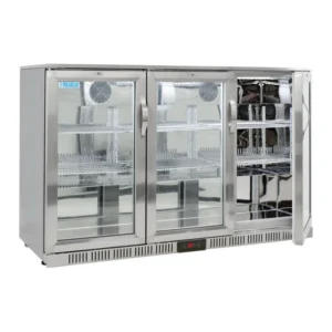 BACK BAR FRIDGE 3 HINGED DOOR - S/STEEL