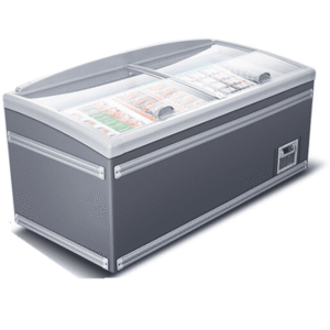 Curved Glass Island Freezer 2.5m