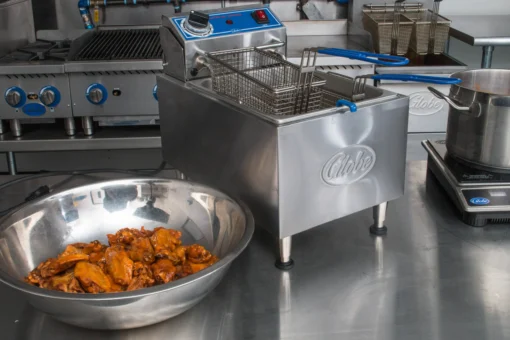 Globe PF16E 15 Inch Electric Deep Fryer with Stainless Steel Construction